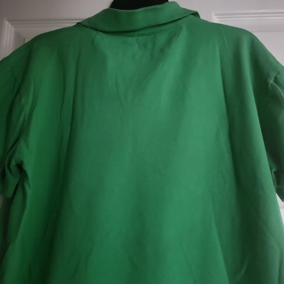 Men's AQ Short-Sleeved Lime Green Polo Shirt Size Large - Picture 4 of 5